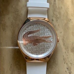 Silicone band white with rose gold dial. Brand new